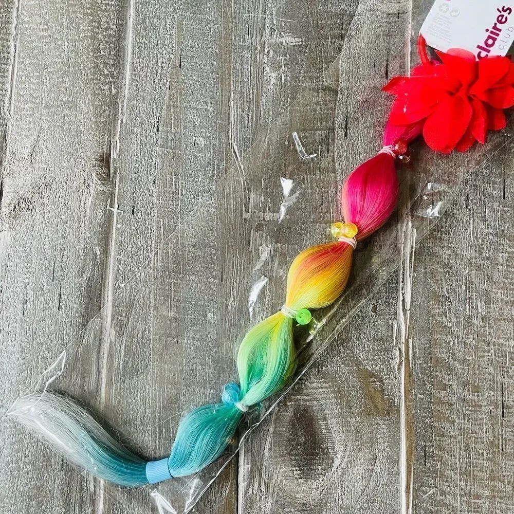 Rainbow Multicolor Ponytail Hair Extension Piece